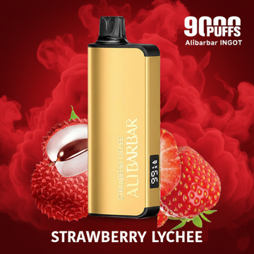 STRAWBERRY LYCHEE – ALIBARBAR INGOT – 9000 PUFFS